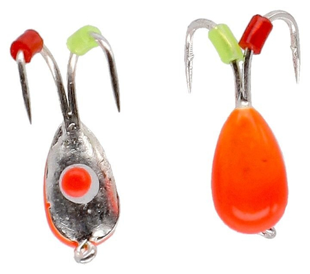 Żuczek podlodowy Mikado Ice Bug 4mm - wolfram - Pomarańczowo-srebnry