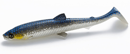 .Guma Westin BullTeez Shadtail 9,5cm - Blue Headlight
