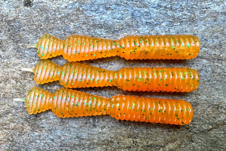 Guma Great Fish GF2 Leech 6cm | Curry | krewetkowy | 10 szt. | Dżejsiok Special Edition