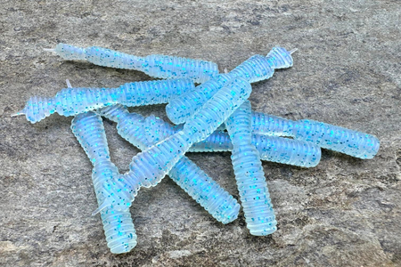 Guma Great Fish GF2 Leech 6cm | Ice Blue | krewetkowy | 10 szt. | Dżejsiok Special Edition