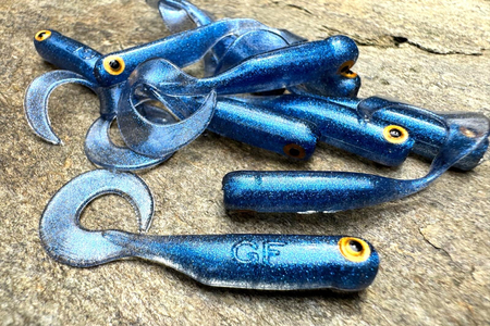 Guma Great Fish GF1 Twister 4,9cm | Blue Pearl | krewetkowy | 10 szt.
