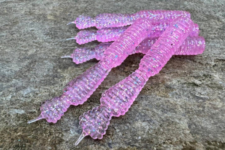 Guma Great Fish GF2 Leech 6cm | Glitter Pink | krewetkowy | 10 szt.
