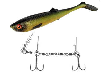 Zestaw guma Mikado Sicario 18cm - Tench + Dozbrojka Mikado Evo Stinger XL