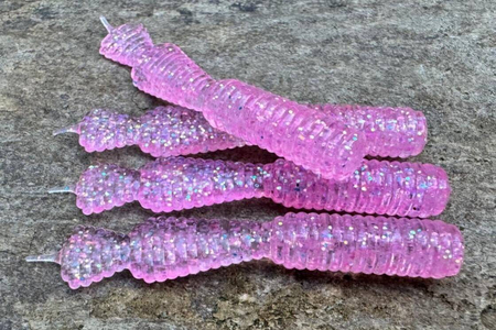 Guma Great Fish GF2 Leech 6cm | Glitter Pink | bezzapachowy | 10 szt.