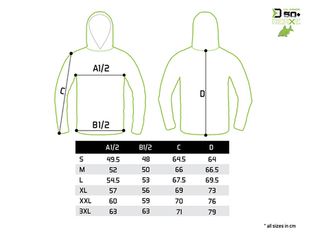 Bluza z kapturem Delphin UV ARMOR 50+ Reaxe / rozmiar XL