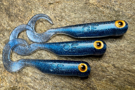Guma Great Fish GF1 Twister 4,9cm | Blue Pearl | krewetkowy | 10 szt.