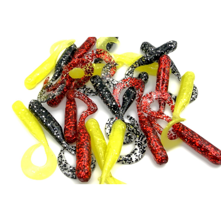 Guma Great Fish GF1 Twister Baby 3cm | MIX6 | Krewetkowy | 21 szt.