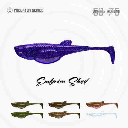 Przynęta Libra Lures Embrion Shad 2" | 5 cm | 029 - Salty Green | 10 szt.