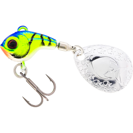 Wirujący ogonek Westin DropBite Tungsten Spin Tail Jig 13g | 2cm | Chartreuse Blue Craw