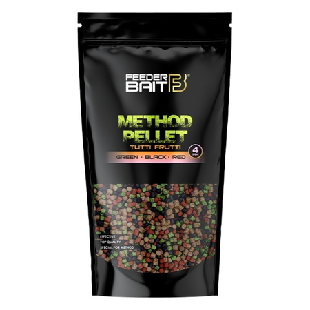 Micro Pellet Feeder Bait 4mm | Tutti Frutti - Green & Black & Red
