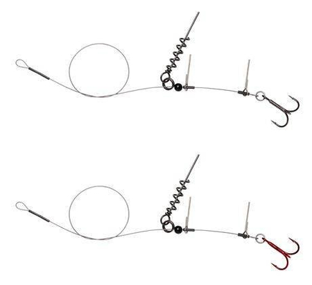 .Dozbrojki SAVAGE GEAR LINETHRU CORKSCREW RIG #2 30CM 22KG 2PCS. Do gum 22-25cm