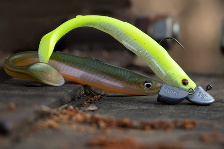 Zestaw gum Savage Gear Slender Scoop Shad 13cm | Dark Water Mix | 4szt