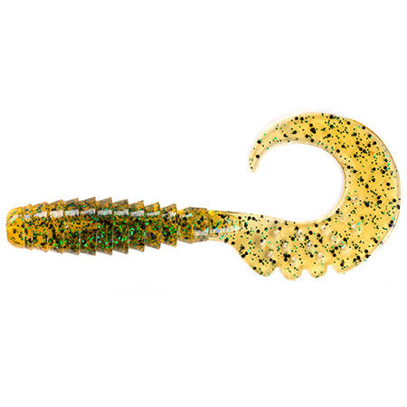 Gumy FishUp Fancy Grub 6,3cm | 2,5" | #036/Caramel/Green & Black | 10szt.