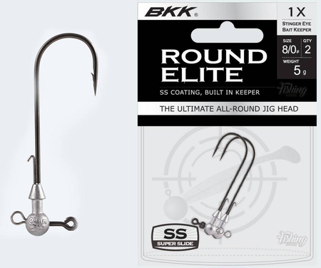 Główki jigowe BKK Round Elite Stinger Eye 25g |#10/0 | 2 szt.