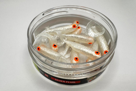 Guma Great Fish GF1 Twister 4,9cm | Silver Pearl | bezzapachowy | 10 szt.