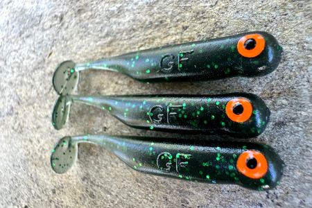 Guma Great Fish GF1 4,9cm | Magic Green | bezzapachowy | 10 szt. | Dżejsiok Special Edition
