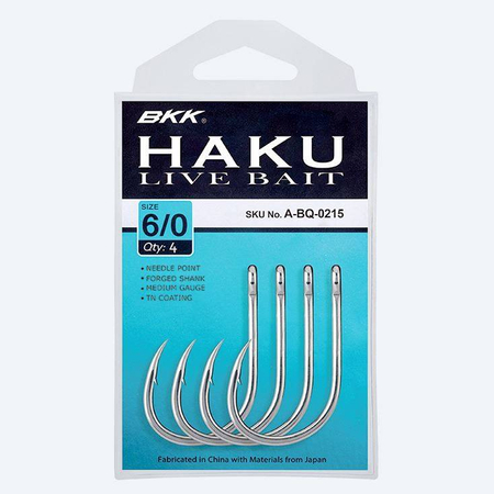 Haczyki sumowe BKK Haku Livebait | #8/0 | 3 szt.