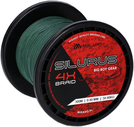 Plecionka Mikado SILURUS 4 X BRAID 0,50mm | 41,80kg | 300m| zielona