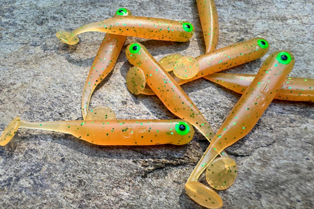 Guma Great Fish GF1 4,9cm | Curry | krewetkowy | 10 szt. | Dżejsiok Special Edition