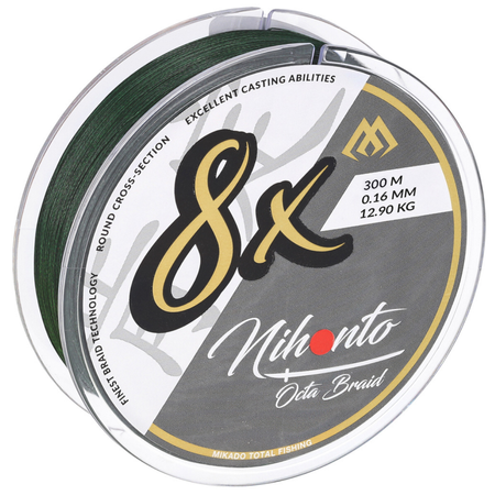 Plecionka Mikado Nihonto Octa Braid 0,26mm | green | 300m