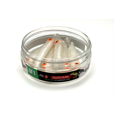Guma Great Fish GF1 Ripper 7cm | Silver Pearl | Bezzapachowy | 6 szt. | Typ Od Ryb Special Edition