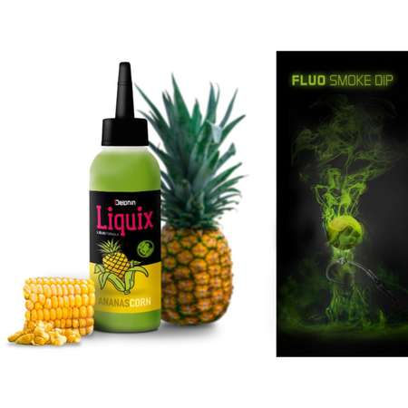 Dip DELPHIN Fluo dip D SNAX LiquiX 100ml / Ananasowo-Kukurydziany