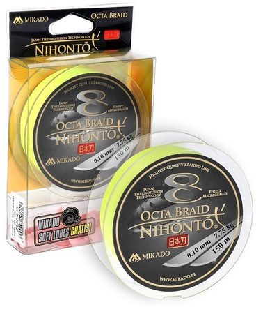 Plecionka Mikado Nihonto Octa Braid 0,10mm| fluo | 150m