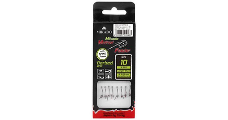 Przypony do methody Mikado z igłą - hak z zadziorem nr 4 / żyłka: 0.28mm/10cm - 8szt.