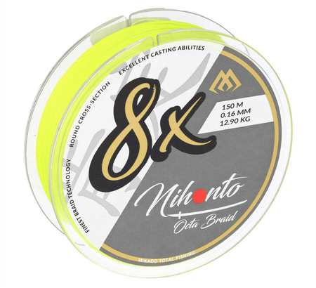 Plecionka Mikado Nihonto Octa Braid 0,08mm| fluo | 150m