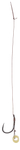 Przypony do methody Mikado z gumką - hak z zadziorem nr 6 DB / plecionka: 0.12mm/10cm - 8szt.