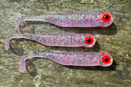 Guma Great Fish GF1 4,9cm | Glitter Pink | bezzapachowy | 10 szt.