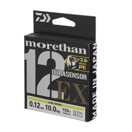 Plecionka Daiwa Morethan DURASENSOR 12 EX+Si3 0.18mm | 150m | Lime Green