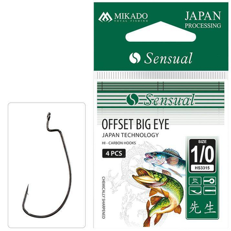 Haczyki Mikado Sensual - OFFSET BIG EYE Nr. 8 BN - 5szt.