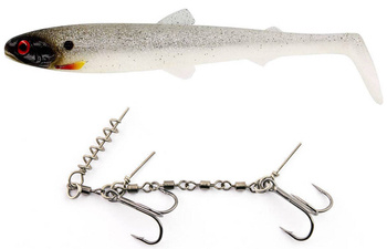 Zestaw Guma Westin BullTeez Shadtail 18cm | Glow Ghost Hunter + Dozbrojka Vis Vangen