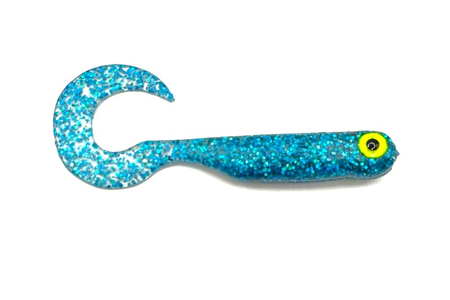Guma Great Fish GF1 Twister 4,9cm | Glitter Blue | bezzapachowy | 10 szt.