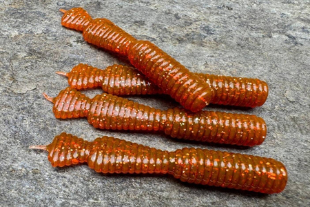 Guma Great Fish GF2 Leech 6cm | Motor Oil Red | krewetkowy | 10 szt.