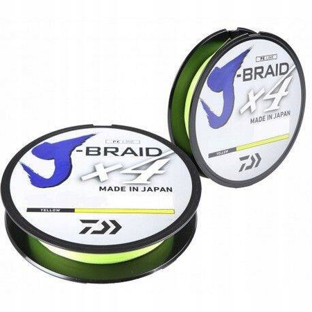 Plecionka Daiwa J-Braid X4E 0.25mm | 135m | yellow