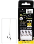Przypony do methody Mikado z igłą - hak z zadziorem nr 6 DB / plecionka: 0.12mm/10cm - 8szt.