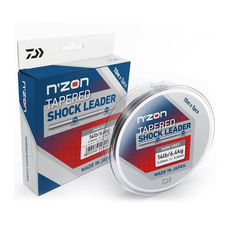 Przypon strzałowy Daiwa N'Zon Tapered Shock Leader 0.22-0.30mm | 5x10m