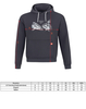 Bluza z kapturem Favorite Black logo dark grey melange | rozm. L