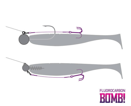 Dozbrojka Sandaczowa DELPHIN BOMB! Twisto RIGS Fluorocarbon #6/6cm - 3 szt. Do gum 10-12cm