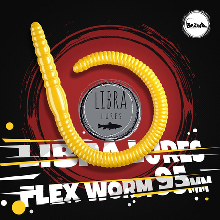 Przynęta Libra Lures Flex Worm 9cm | 004 - Silver Pearl | brak zapachu | 10 szt.