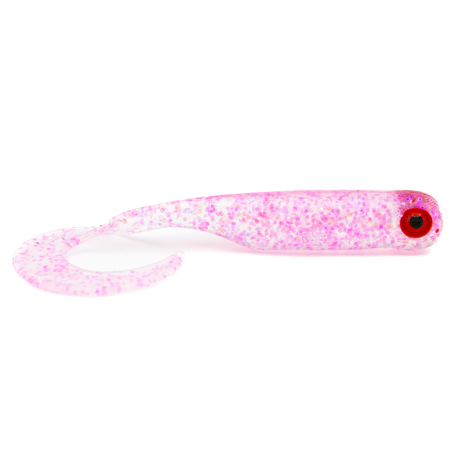 Guma Great Fish GF1 Twister 4,9cm | Glitter Pink | rybny | 10 szt.