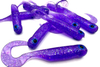 Guma Great Fish GF1 Twister 4,9cm | Glitter Light Purple | krewetkowy | 10 szt.